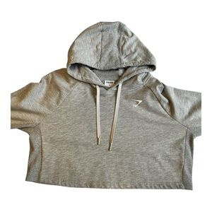 Gymshark Training Cropped Grey Hoodie Size Large